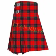 Scottish Handmade Traditional Robertson Red Modern 8-yard Tartan Kilt For Men