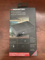 Monster Digital/Analog Audio Converter • Optical SPDIF or Toslink (New In Box)