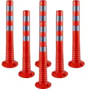 Traffic Delineator Posts Flexible Channelizer Cone 30" Spring Post 6PCS