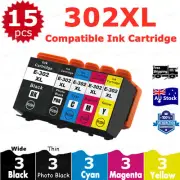 15X Compatible Ink Cartridge 302 XL 302XL For Epson XP6000 XP6100 XP 6000 6100