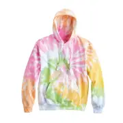 Retro Tie Dye Pastel Rainbow Swirl Hooded Sweatshirt