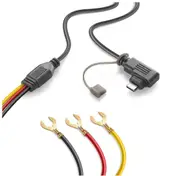 Interphone RIDESYNC USB-C Charging Cable for Connecting to the Vehicle Battery, black One Size