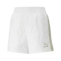 在飛比找momo購物網優惠-【PUMA】短褲 Classic Shorts 白 綠 女款