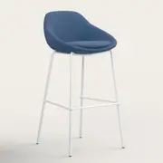 Recess Cafe Stool (2 Set) | Bar Height Seating | Office Stool, Deep Ocean Blue