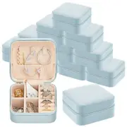 12 Pcs Travel Jewelry Case Bridesmaid Gift Boxes Jewelry Travel Light Blue