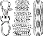 Swivel Snap Hooks with Key Rings,Keychain Clip Hooks and Key Rings,Premium Metal
