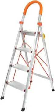 4 Step Ladder Folding Aluminium Portable Multi Purpose Household Tool Platform L