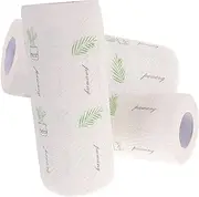 CHILDWEET 3 Rolls Heavy Duty Grease Food Paper Creative Pattern Kitchen Cleaning Towels Safe Durable Pulp Multi Purpose for Oil Gas Stove Kitchen Clean Up Each