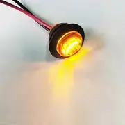 3/4 Inch Round LED Side Marker Lights Clearance Lights Front Rear Signal Lamp Indicators Light Waterproof for Truck Trailer boat Orange