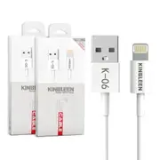 2 Pack 1M KINGLEEN (K06) 2.1A 8 Pin Lightning Cable Fast Charging Data Cable Charger For Apple iPhone iPad iPod
