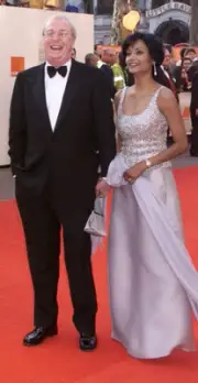 British actor Michael Caine and wife arrive at the BAFTA Awards at- Old Photo