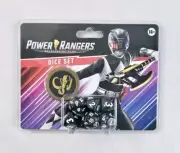 New: Power Rangers Roleplaying Game Dice Set Black Ranger 8-piece Set Power Coin