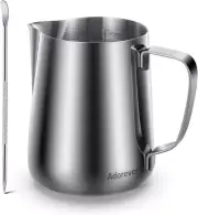 Milk Frothing Pitcher, Thicker Version 600Ml 20Oz Steaming Pitchers Stainless