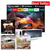 Lightweight Smart Projector: 15000 Lumens, WiFi, Bluetooth & 1080P Resolution
