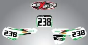Custom Number Plates for Kawasaki KX 60 STORM style stickers / decals