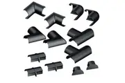 D-Line 13 Piece 20x10mm Black Cable Cover Accessory Joiner Kit | CLOAP2010B