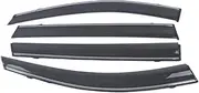 QVQOCUKS Window Rain Guards Vent Shades Compatible for Toyota Vios Yaris Sedan 2008 2009 2010 2012 2013 Side Window Deflector Vent Visors(ABS Chrome)