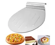 Stainless Steel Pizza Cake Transfer Tray Shovel Spatula Kitchen Baking Tool