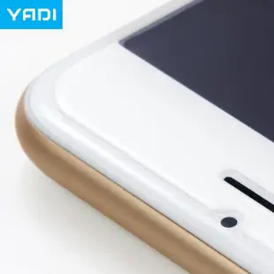 【YADI】iPhone SE3/SE2/8/7/6/S 4.7吋 高清透鋼化玻璃保護貼(9H/電鍍防指紋/CNC成型/AGC原廠玻璃-透明)