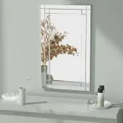 18" X 30"Frameless Rectangular Wall Mirror,Polished Beveled Edge Decorative Mirr