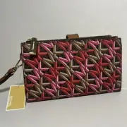Michael Kors Signature Jet Set Medium Double Zip Wallet New