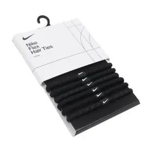 【NIKE 耐吉】髮圈 Flex Hair Ties 黑 白 彈力 多紋路 綁頭髮 髮帶 運動 球類(N100919409-1OS)