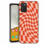 For Samsung Galaxy A03s A02s TPU Case Cover+Glass(Twist Checker Pumpki
