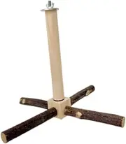 B Baosity Parrot Perch Toy Bird Stand Rotatable Station Pole Parrot Play Stand for Cockatiels