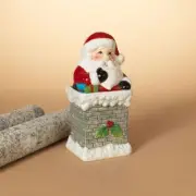 11.5"H Dolomite Santa On Chimney Cookie Jar