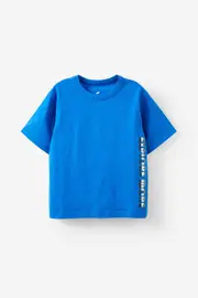 [Cotton On Kids] Cotton On Kids - Jonny Short Sleeve Graphic Print Tee - Harbour blue/explore more 2 HARBOUR BLUE/EXPLORE MORE