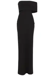 Solace London Lana Strapless Gown - Black - 14 14