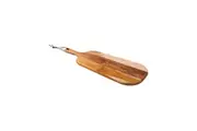 Tramontina 48x19cm Teak Wood Bread Serving Cutting Board w Handle Oval Platter