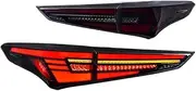 LED Tail Lights Compatible For Toyota Highlander 2020 2021 2022 Black Sequential Indicator Start Up Animation