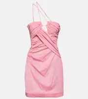 [Nensi Dojaka] Nensi Dojaka Draped one-shoulder minidress AU 12 pink