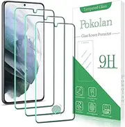 Pokolan [3 Pack] Screen Protector for Samsung Galaxy S22 5G 6.1 inch Tempered Glass, Fingerprint ID Compatible, 9H Hardness, HD Clear, Bubble Free, Anti-Scratch