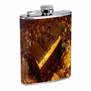 Pirate Treasure D1 Flask 8oz Stainless Steel Hip Drinking Whiskey