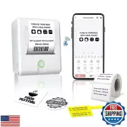 PUQU Q1 Label Maker Machine with 40x30mm Tape, All Free APP with 1000 Icons a