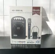 Portable Speaker System with Wireless Microphone 40W Black HS-120B-HL