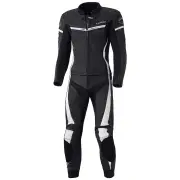 Spire Black White 2PC Leather Motorcycle Suit