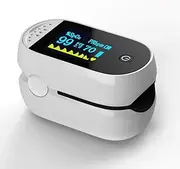 [YUNSYE] Pulse Oximeter, Blood Oxygen Monitor (SpO2) with Pulse Rate Measurements and Pulse Bar Graph, Portable Digital Reading LED Display,Heart rate Monitor (White)