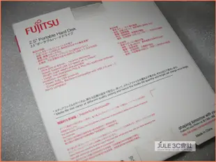 JULE 3C會社-富士通Fujitsu EN100 USB3.0 2.5吋/髮絲紋/全新/黑/紅 硬碟 外接盒