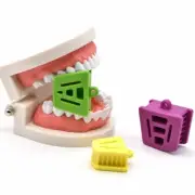 3X Dental Bite Block Cheek Retractor Silicone Mouth Props Occlusal Pad L / M/ S