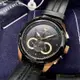 MASERATI手錶,編號R8871612025,46mm黑錶殼,深黑色錶帶款
