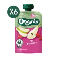 在飛比找博客來優惠-【英國Organix】水果纖泥-洋梨覆盆莓100gX6