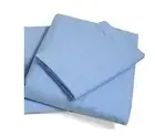 Fitted Flat Sets 4Piece Cot Sheet and Pillow Case Set Blue 1 cot fitted sheet