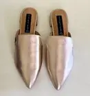 NIB Steven/Steve Madden size 8 rose gold leather Valent pointed toe mules flats