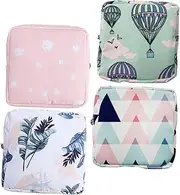 KOMBIUDA 4pcs Portable Bag Women Pouch Reusable Nursing Mat Storage Bag