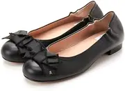 LANVIN en Bleu(ランバン オン ブルー) Lanvin on Blue 2851 Women's Ballet Shoes Ribbon Motif Ballet Shoes 2851, Black, 24.0 cm