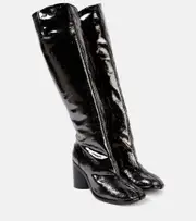 [Maison Margiela] Maison Margiela Tabi patent leather knee-high boots AU 5 black