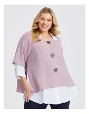 [Taking Shape] Sparkle Rib Knit Button Cardigan in Rose Shadow
